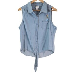 Her Universe Disney Pixar Toy Story 4 Bo Peep Denim Sleeveless Shirt Top XL Cute